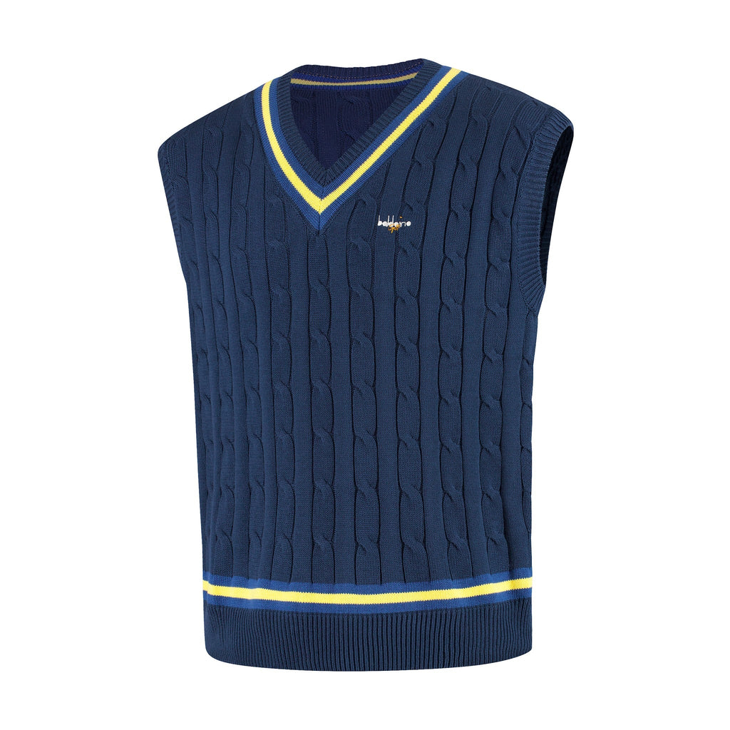 Baldoino heren golf spencer donkerblauw/kobalt – zijaanzicht