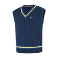 Baldoino heren golf spencer donkerblauw/kobalt – zijaanzicht