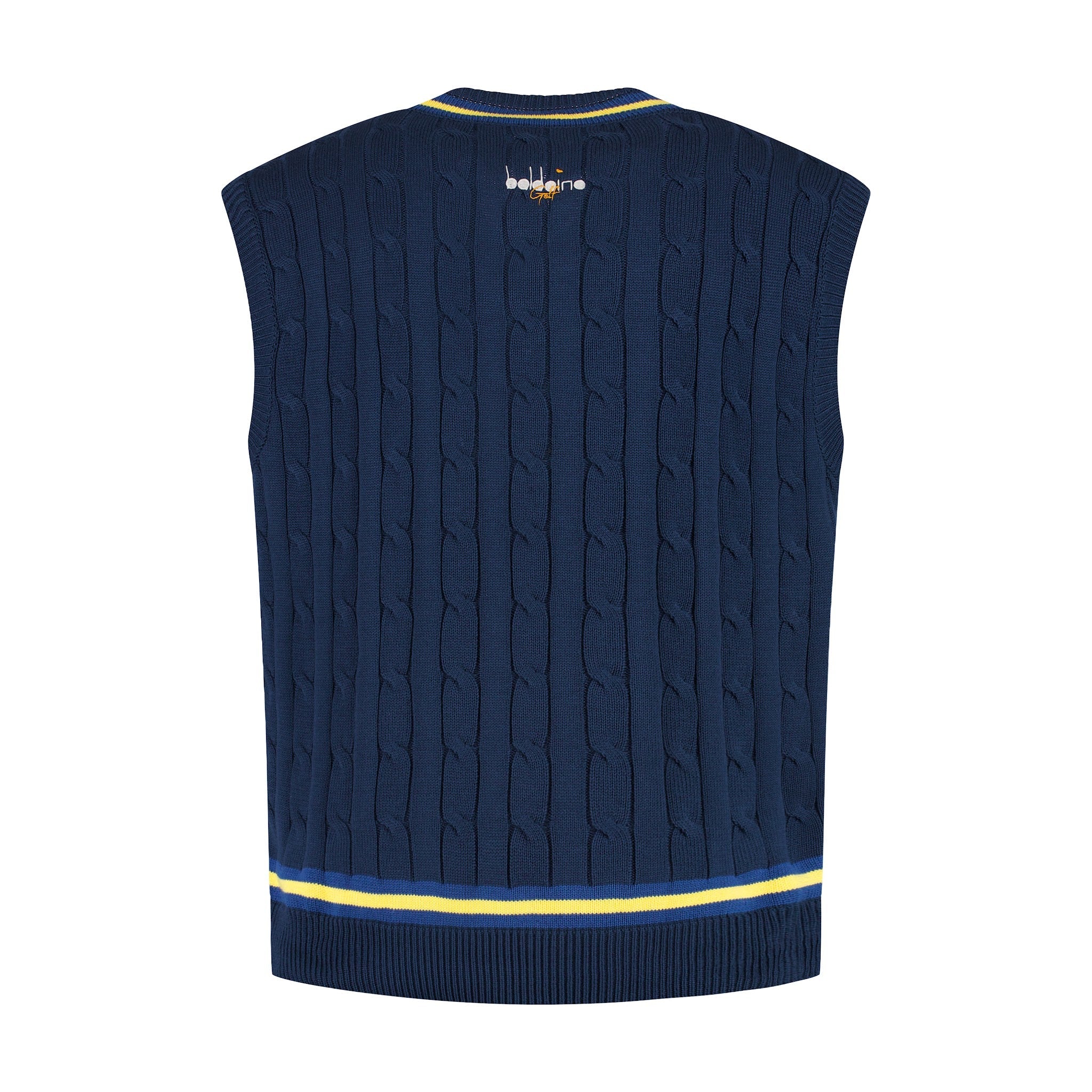Baldoino heren golf spencer donkerblauw/kobalt – achterkant