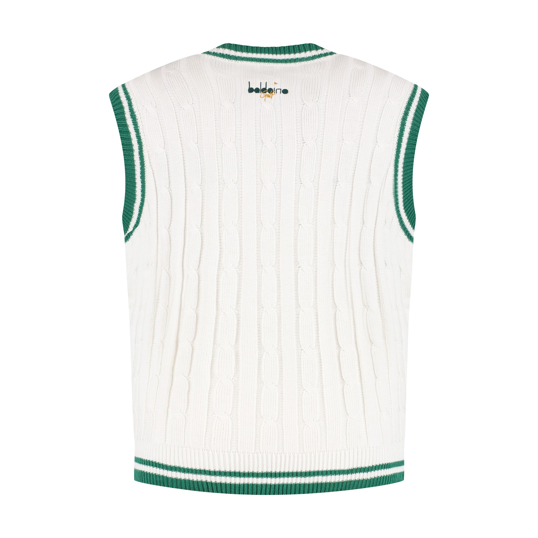 Baldoino dames golf spencer wolwit/groen – achterkant